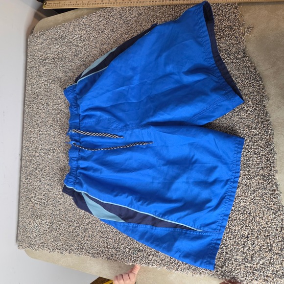 Nike Other - Mens Blue Colorblock Swim Trunks Elastic Waist Drawstring Board Shorts Medium